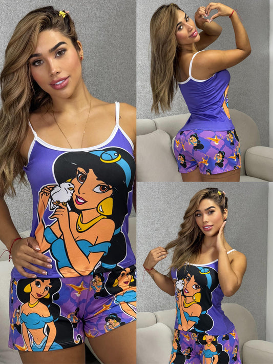 Pijama corta Violeta